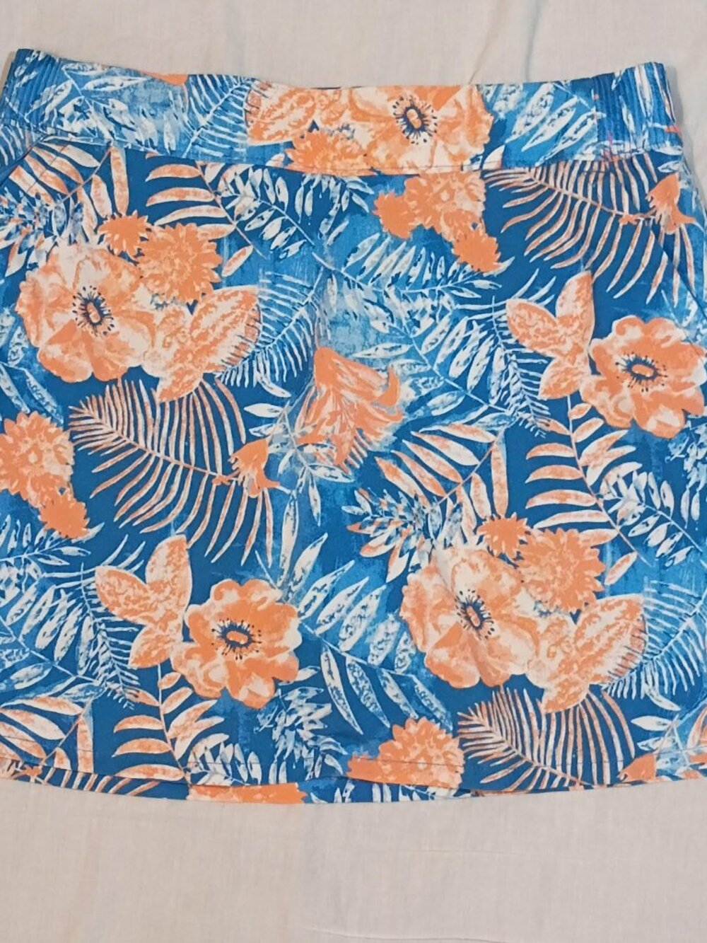 Columbia PFG/Skort/Womens S/Blue Tropical Floral Athletic Golf Fishing Athleisur
